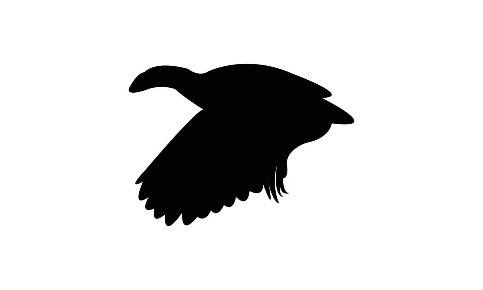 Flying African swamphen bird Silhouette Design vector