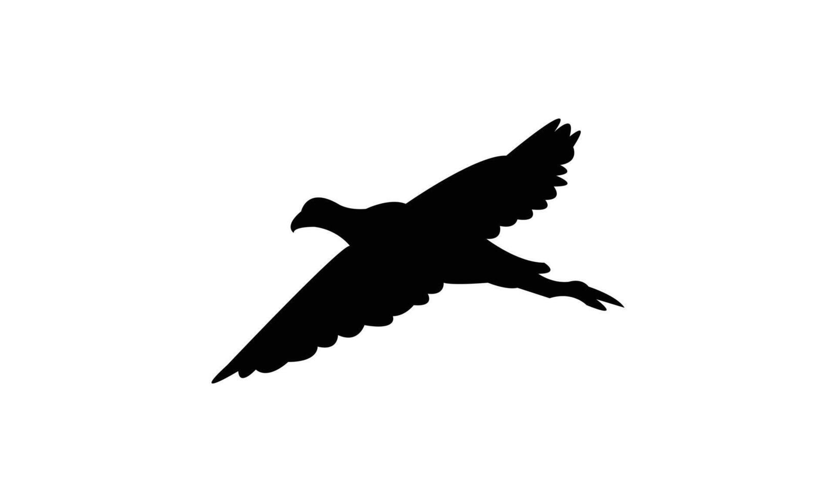 Flying African swamphen bird Silhouette Design And Illustration. vector