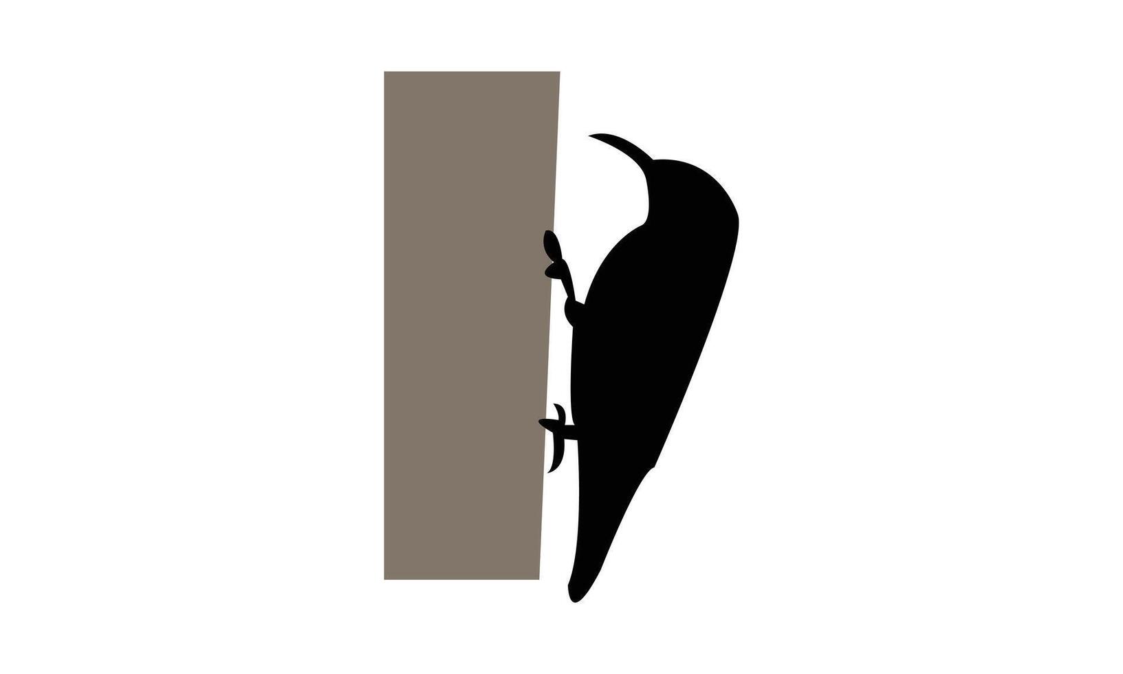 African spotted creeper bird Silhouette Design And Illustration. vector