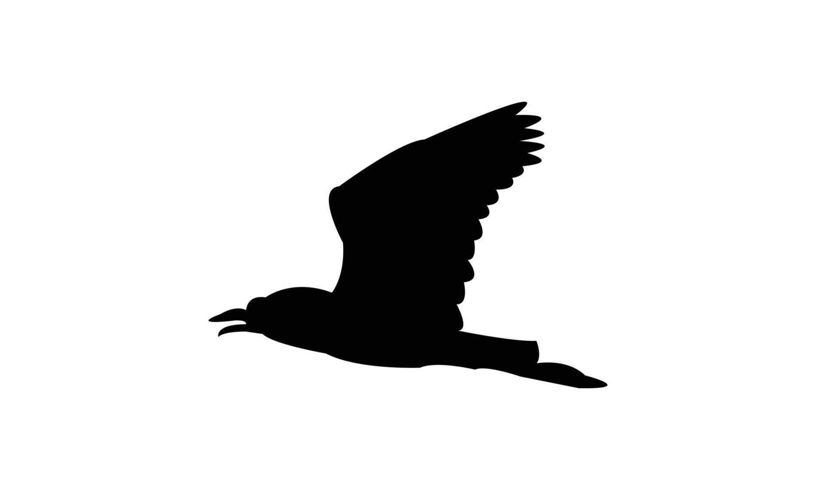 Flying African wattled lapwing bird black Silhouette Design vector
