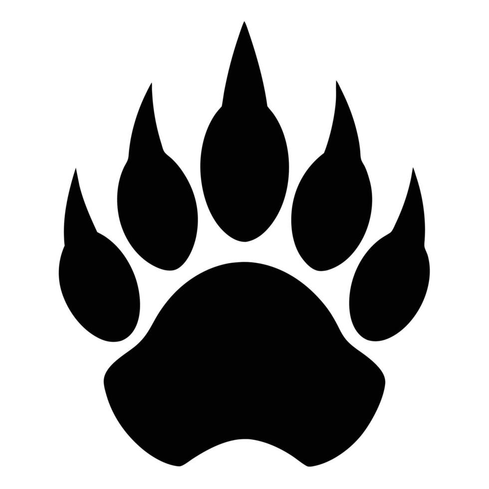Bear paw print illustration vector