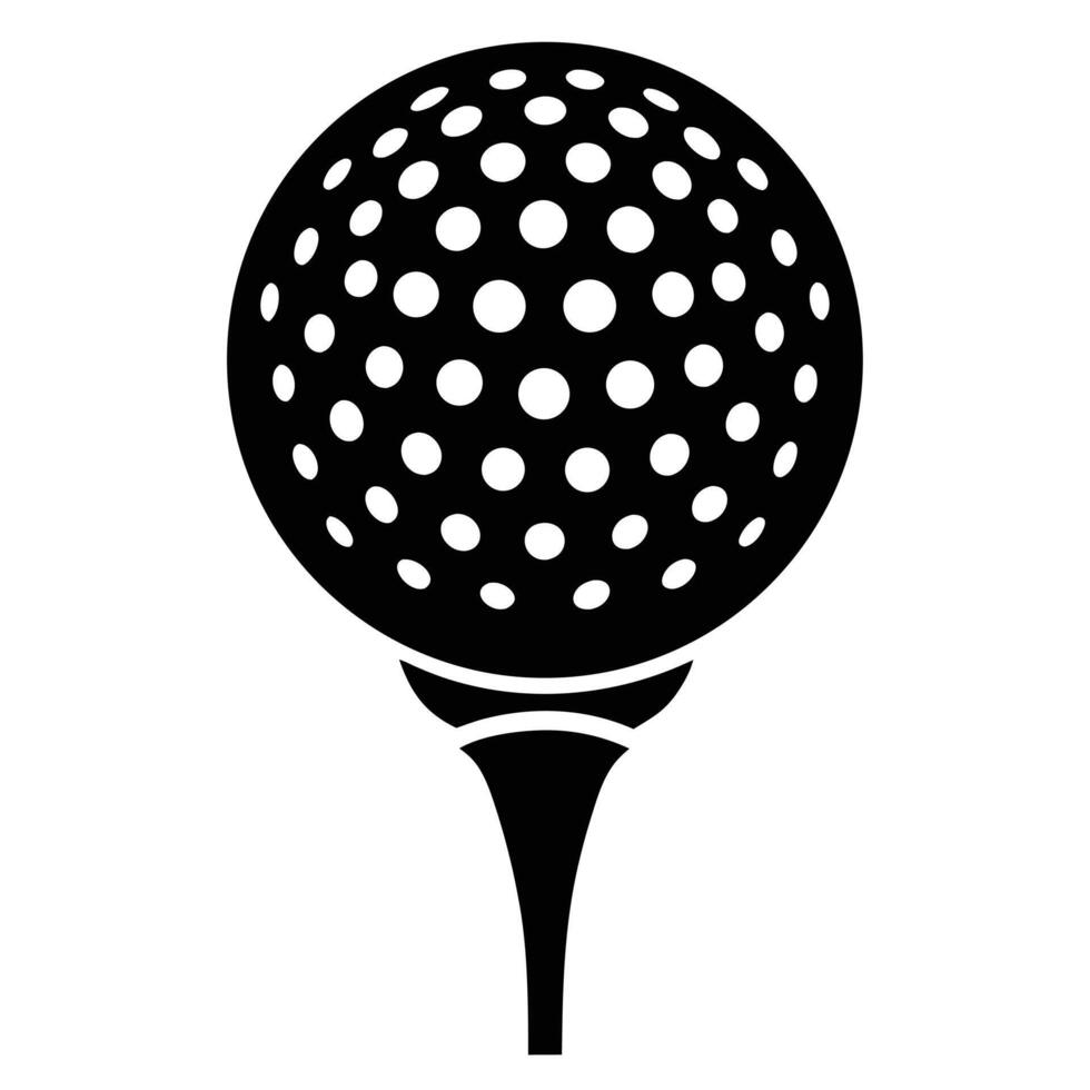 Golf ball on tee vector