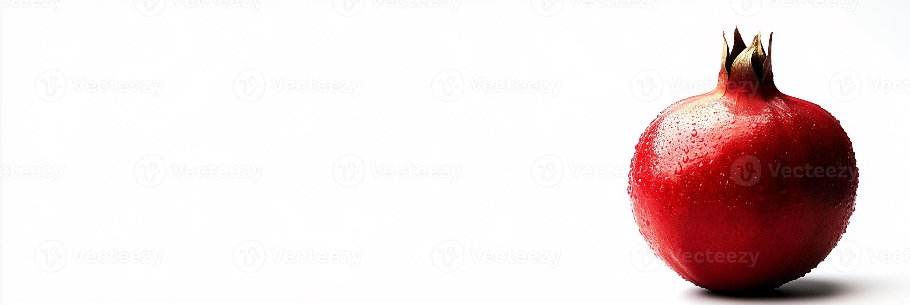 Photorealistic Punica granatum with copy space, Punica granatum plant setting, isolated on white plant photo
