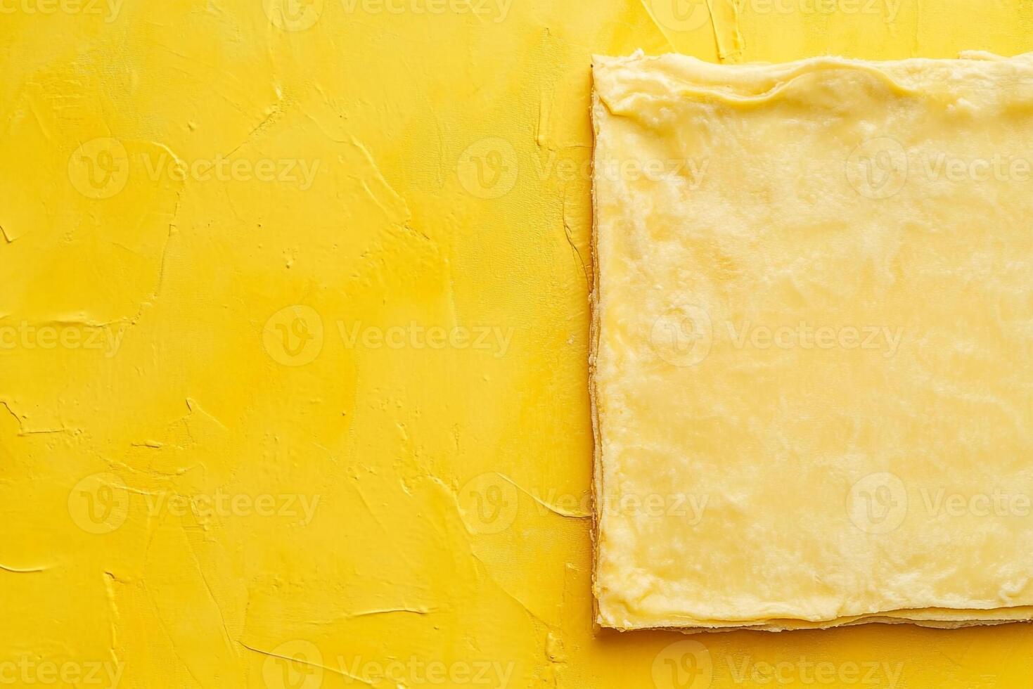 Top View Of Large Family-Sized Lasagna On Vibrant Background With Copy Space, Food Setting photo