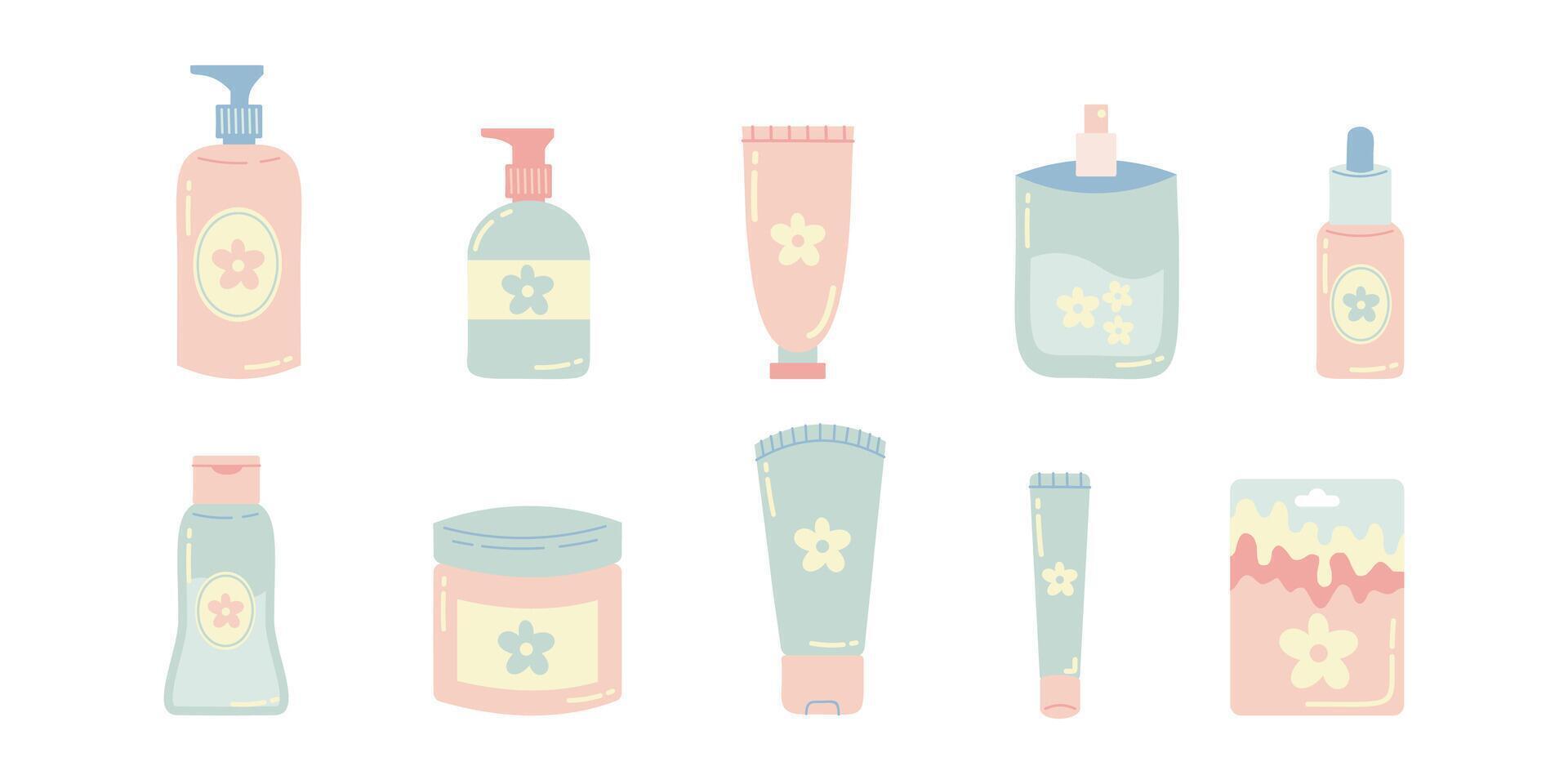 Hand Drawn Skincare Product vector