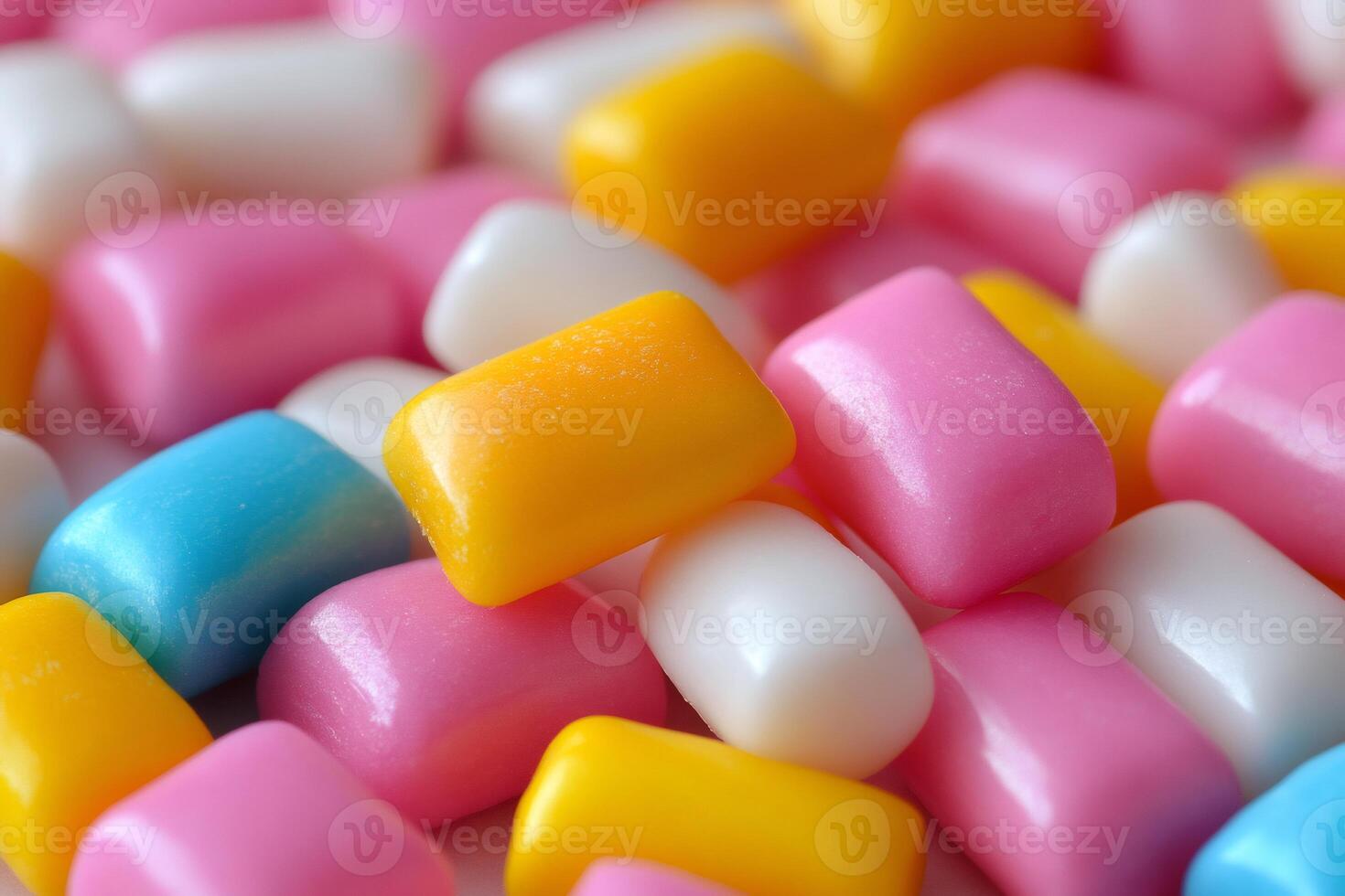Colorful chewing gums forming a sweet and tasty background photo