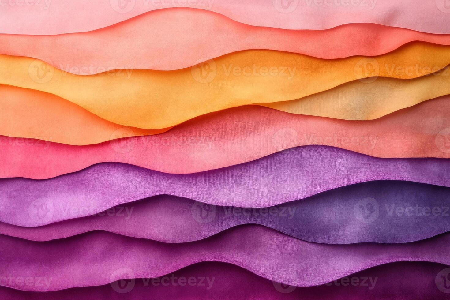 Colorful wavy paper stripes creating a gradient background photo