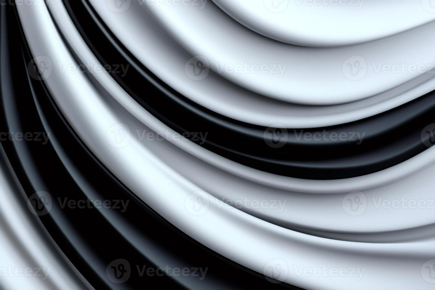 Abstract black and white wavy stripes creating a modern and elegant background photo