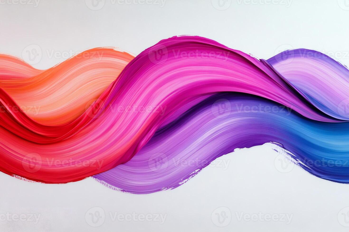 Colorful brushstrokes creating a vibrant abstract wave painting photo