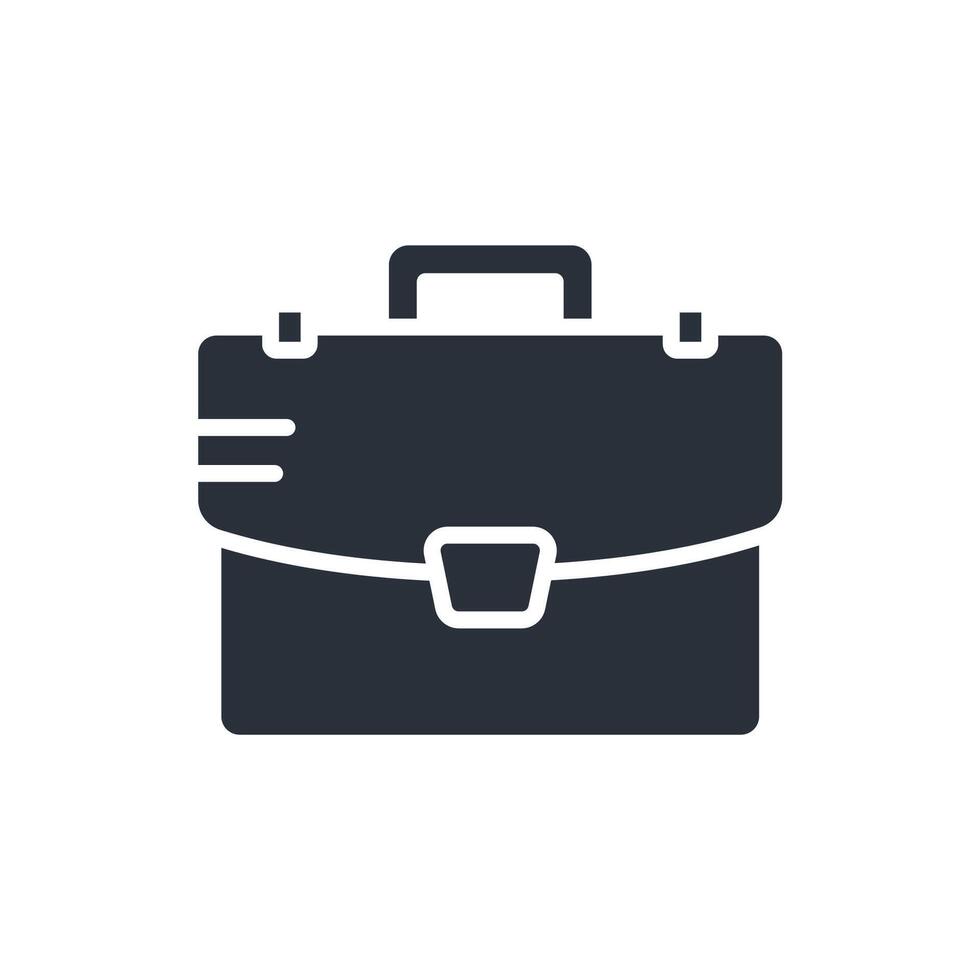 briefcase icons flat solid style vector