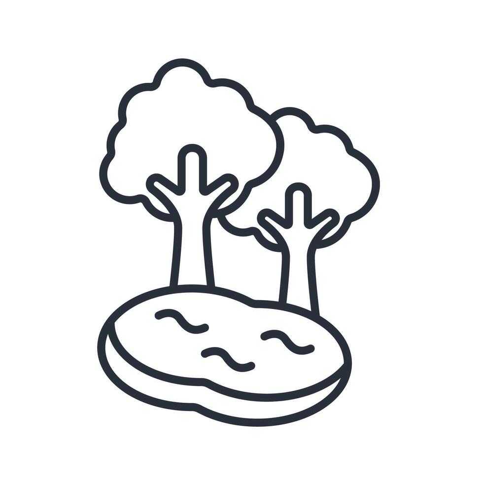 natural garden icons line design style vector