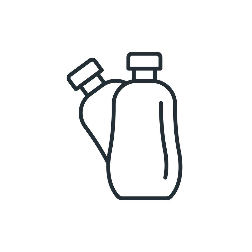 canteen icons line Flat style design vector