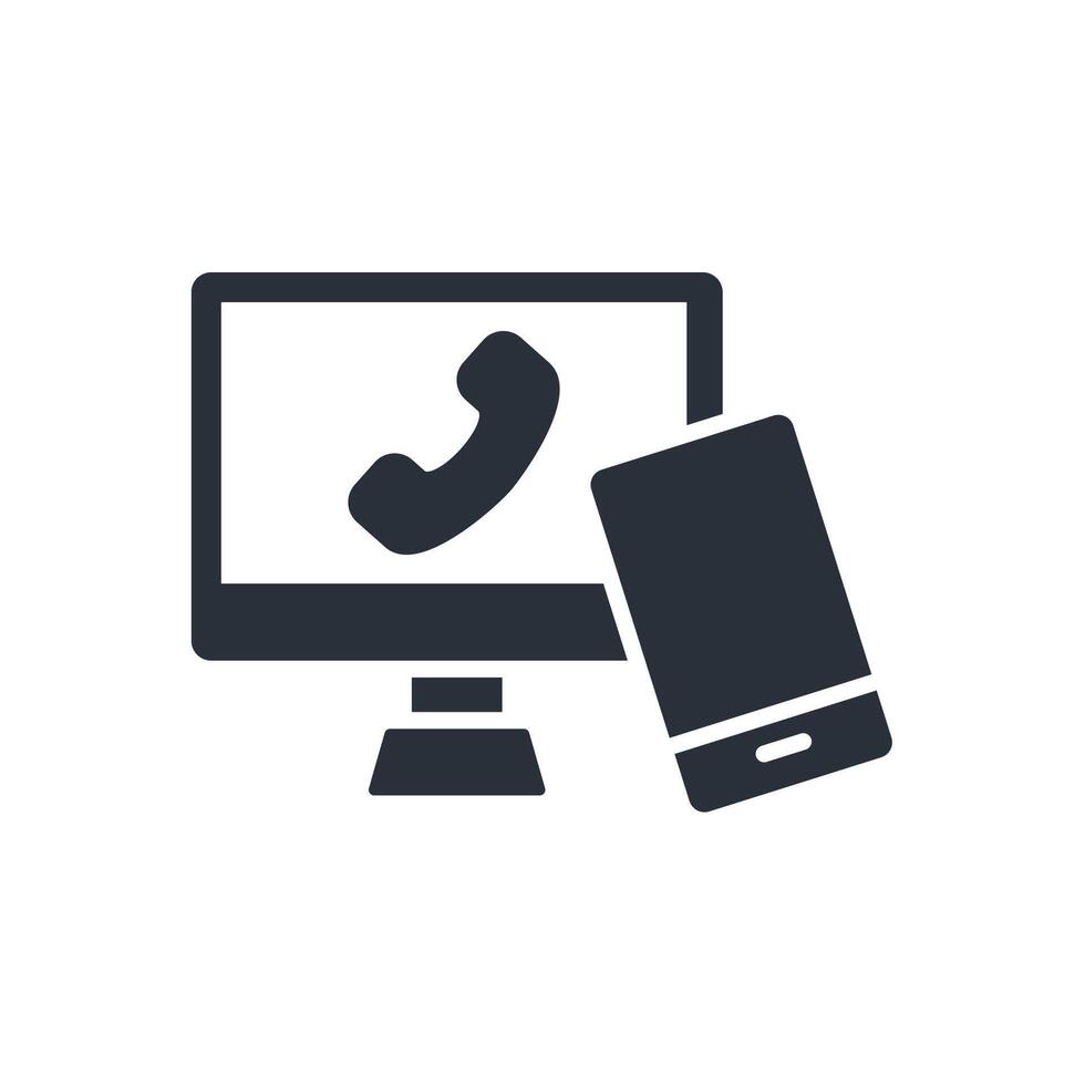 mobile icons flat solid style vector