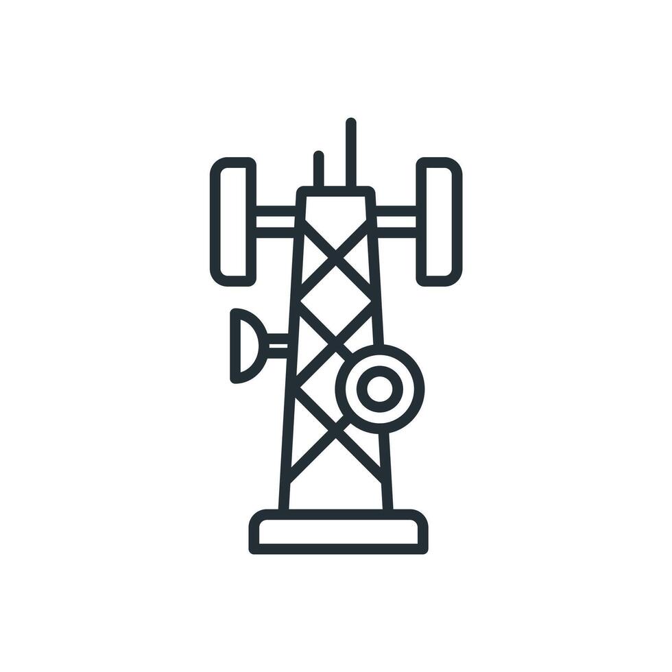 cell tower icons line Flat style design vector