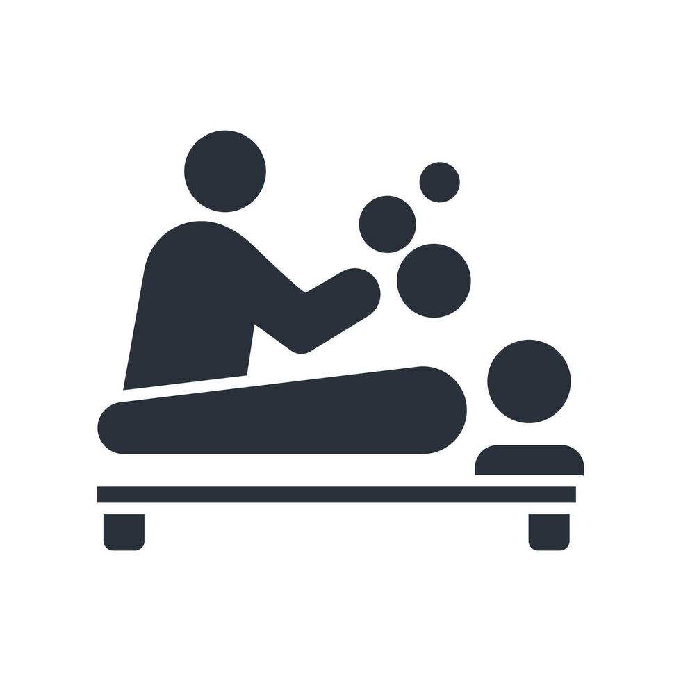 massage icons flat solid style vector