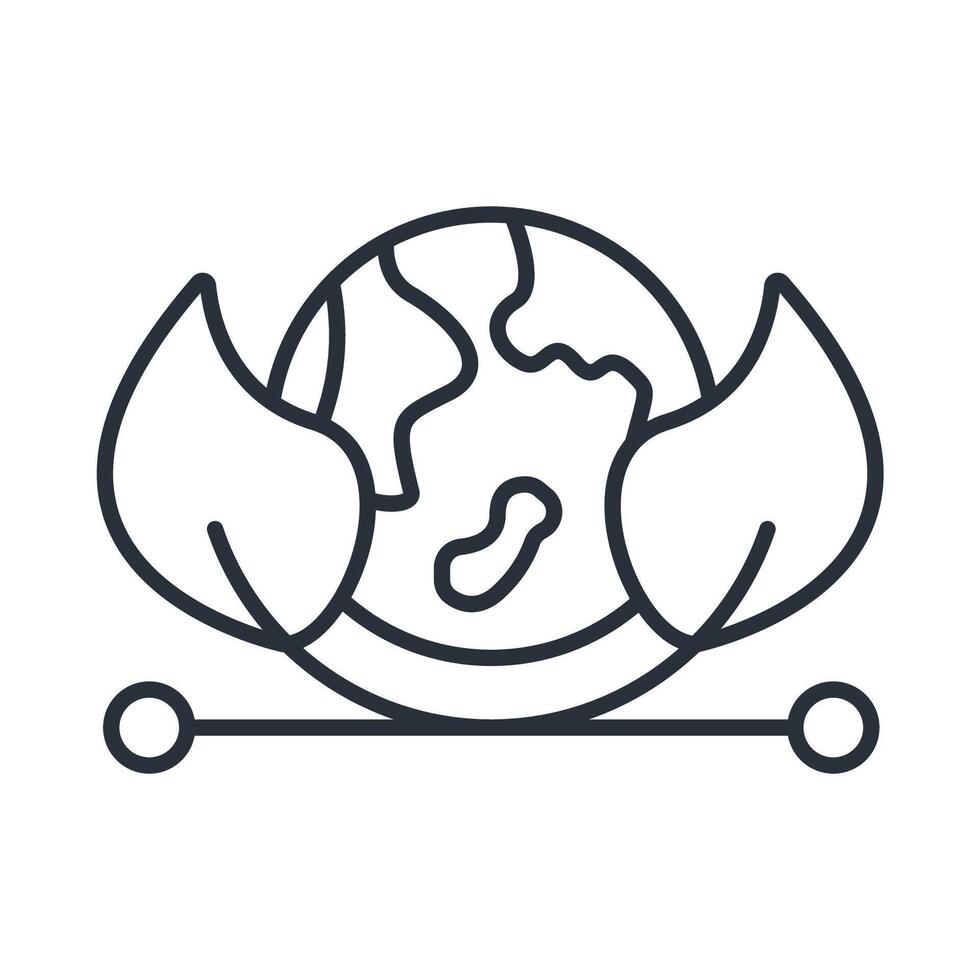 eco way icons line design style vector