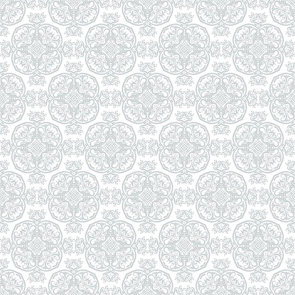 Lace seamless pattern in classic baroque style. Intricate ornate background for wallpapers, textiles, decoupage, linen, silk, tile. vector