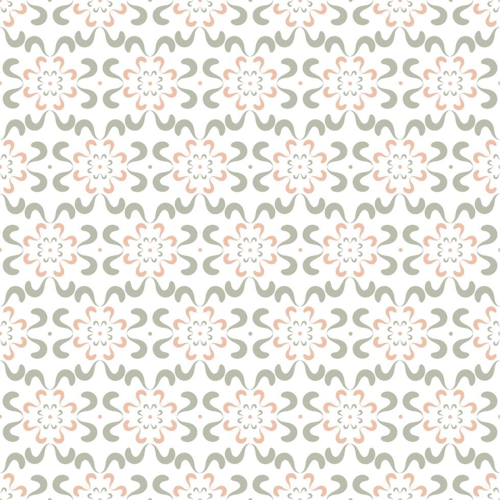Geometric seamless pattern with abstract flowers. Pastel colored simple background for wallpaper, textiles, home decor vector