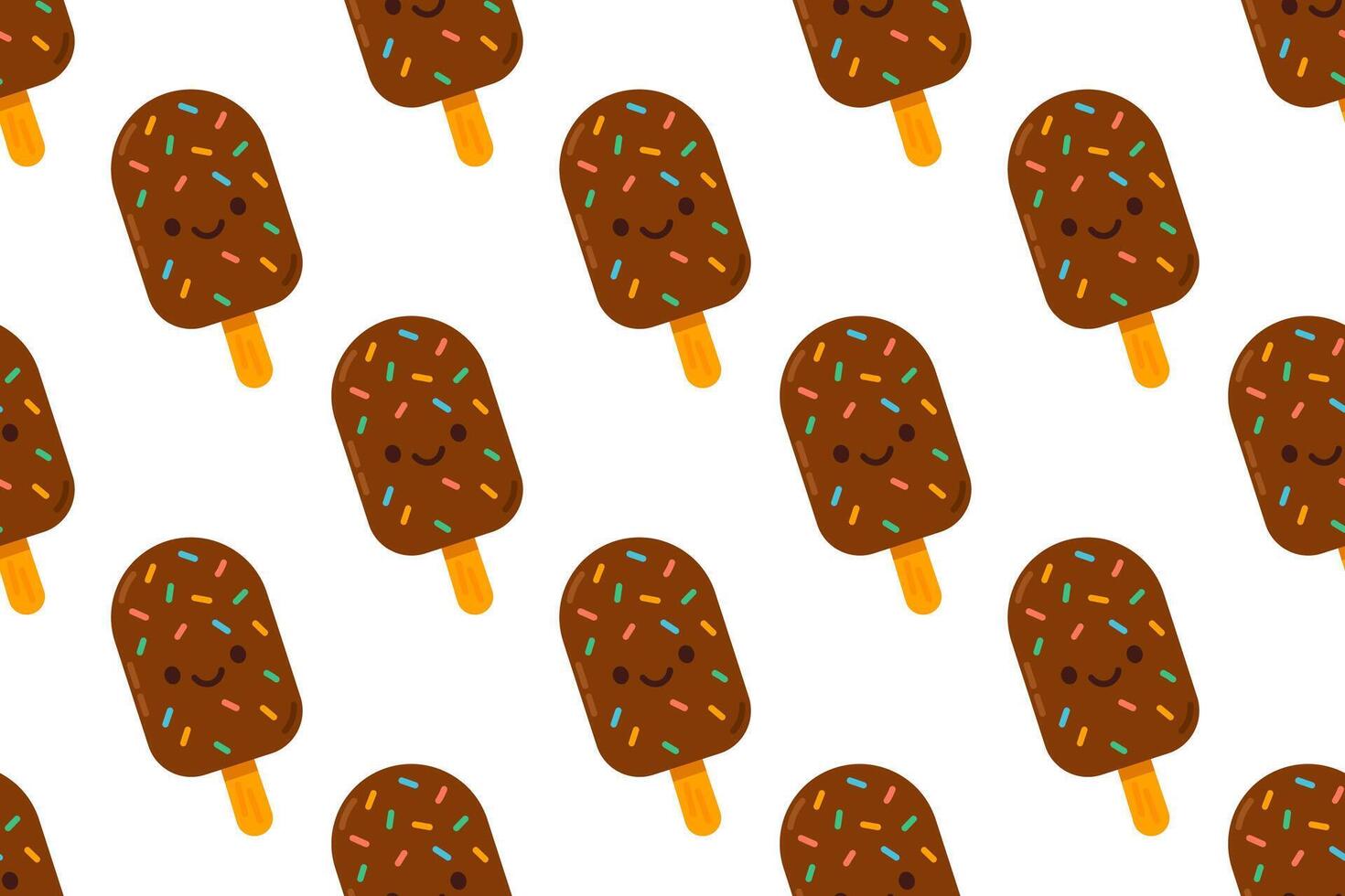 A pattern of chocolate ice cream vector