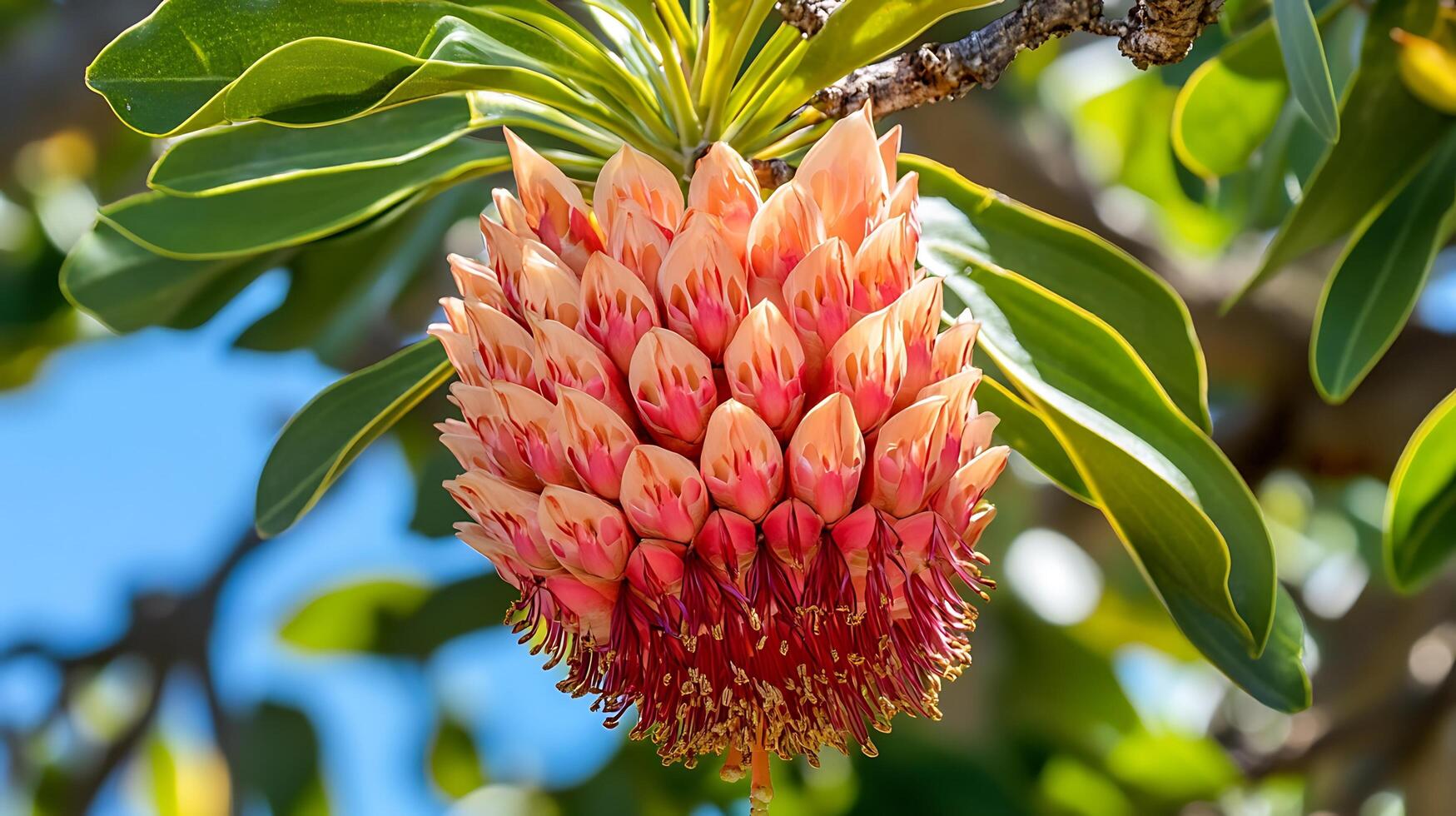 A flower that is growing on a tree photo