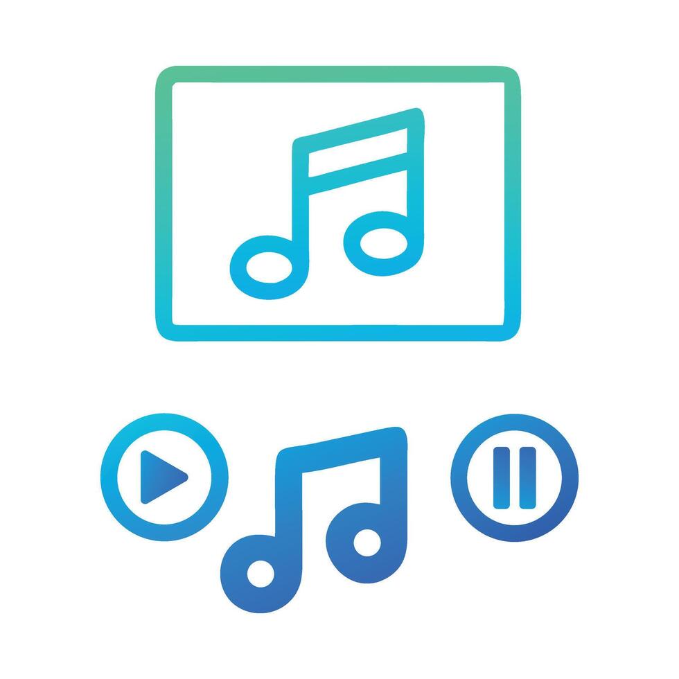 Music Icons on white background vector
