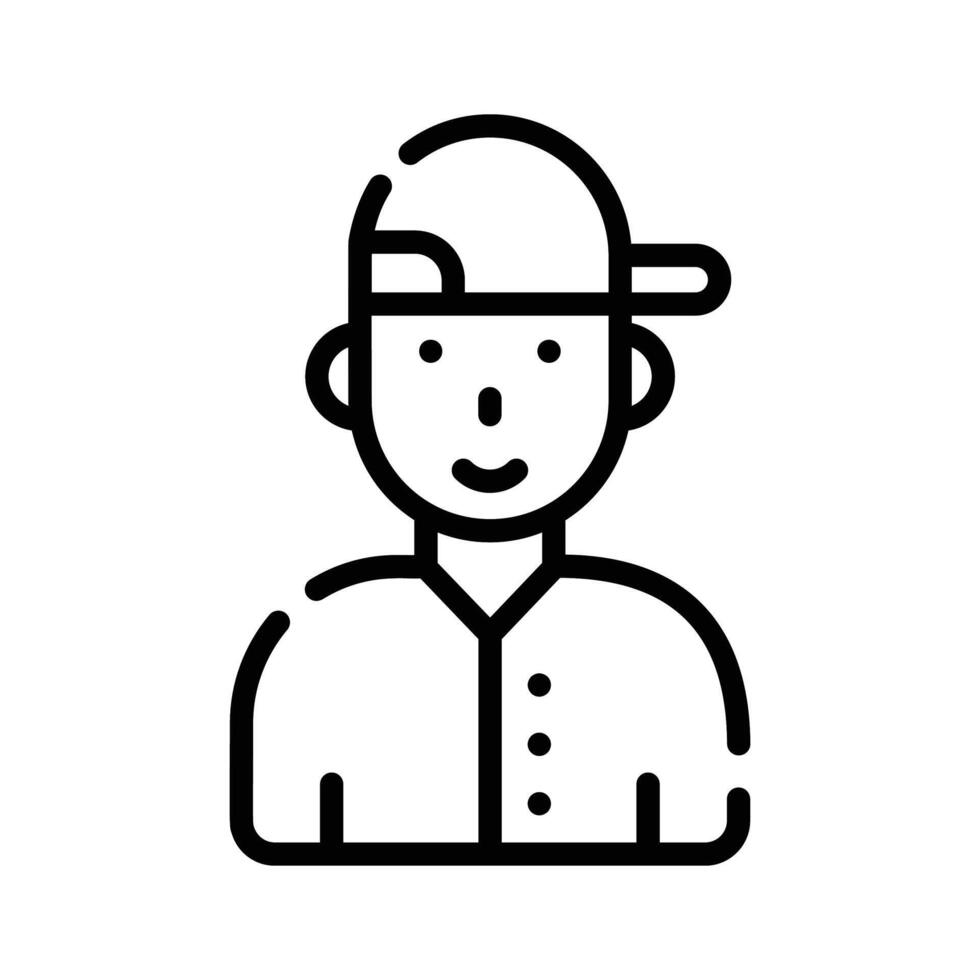 Easy to edit line icon showing teenager boy avatar vector