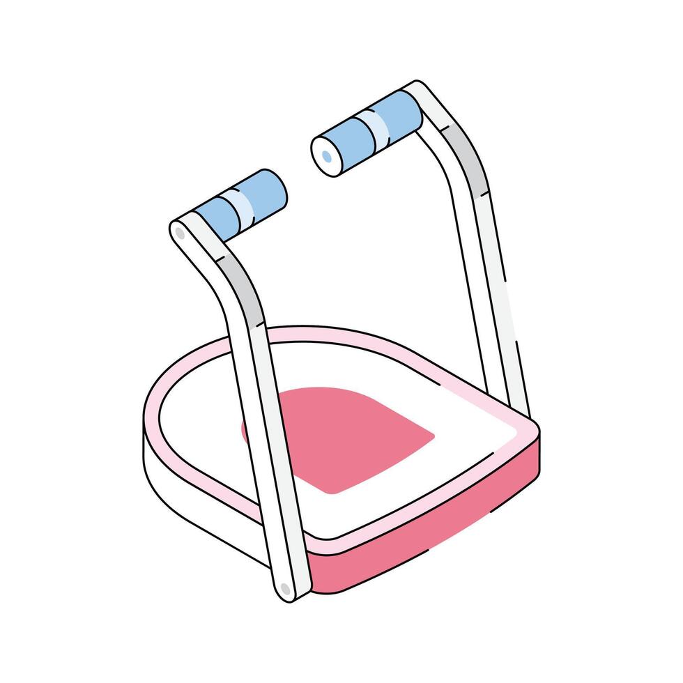 Grab this latest isometric icon of ab machine vector
