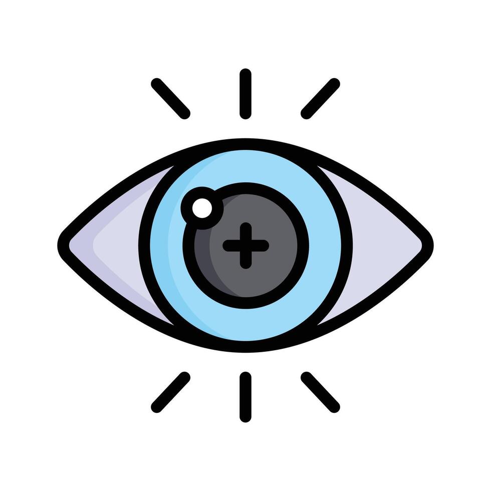 Business vision icon creatively designed in flat outline style vector