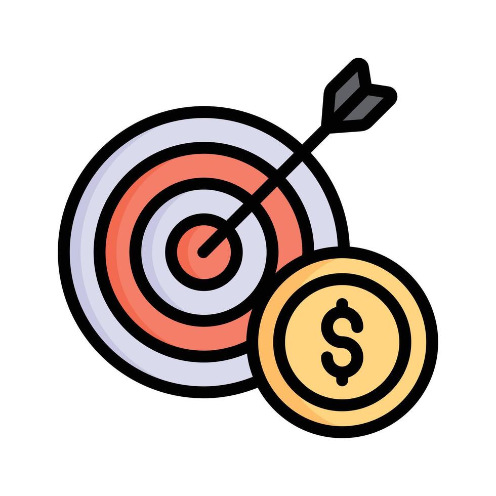 A well designed premium flat outline icon of financial goa vector