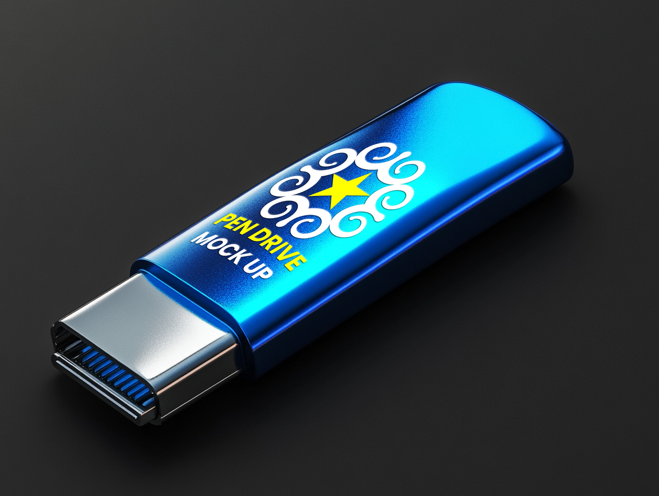 Display ready Pen drive mock up perfect for showcasing branding and design in Pen drive mock up psd