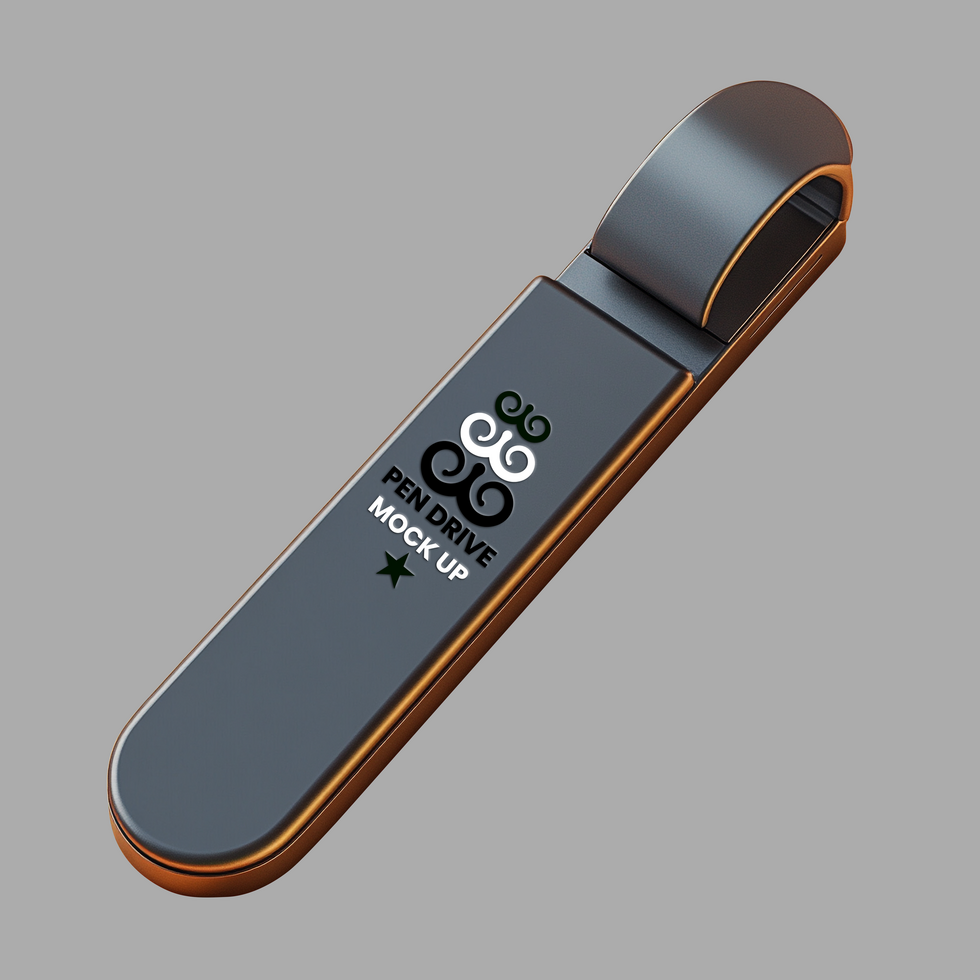 Plug in ready Pen drive mock up perfect for backup and showcasing Pen drive mock up style psd