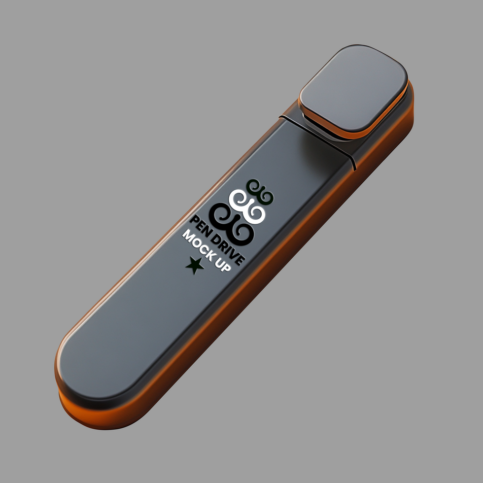 USB Pen drive mock up designed for safe storage and digital Pen drive mock up display psd