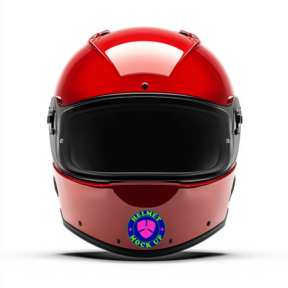 Futuristic Helmet Mock Up High Detail Soccer Goalkeeper Helmet with Shock Absorption Lines psd