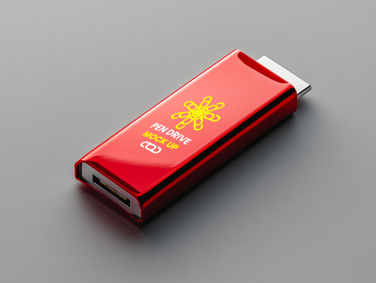 Branding Pen drive mock up for modern USB users and fast-connect Pen drive mock up psd
