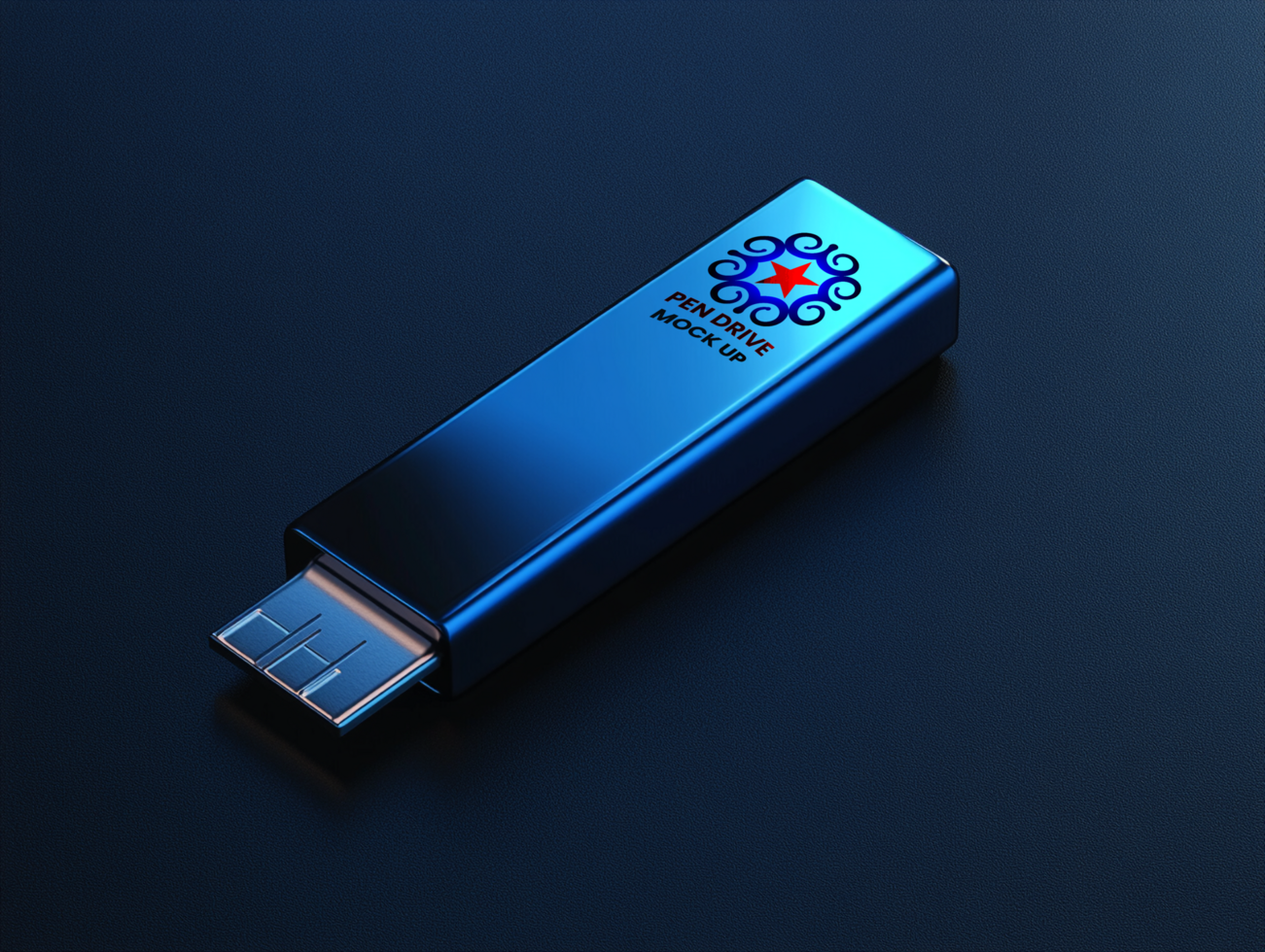 Elegant Pen drive mock up template with plug-in Pen drive mock up style and classic Pen drive mock up psd