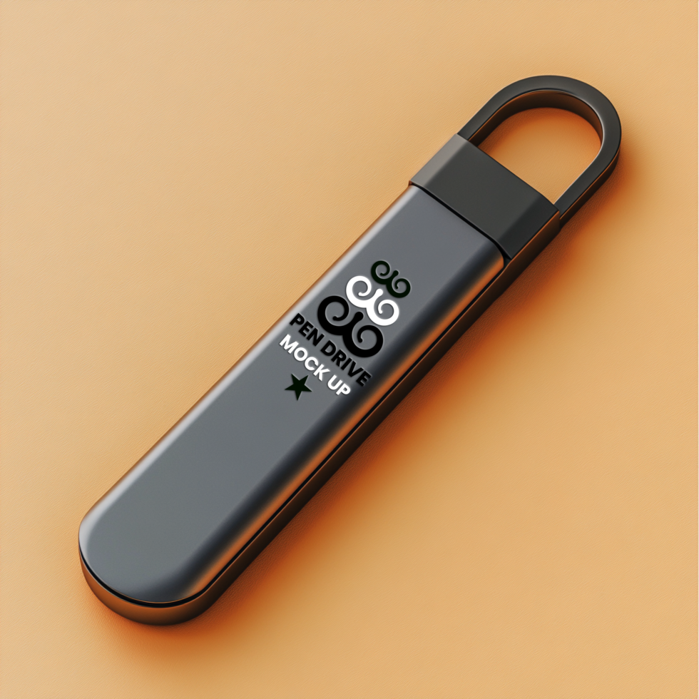 Branding-focused Pen drive mock up showing compact storage and tech-based Pen drive mock up psd