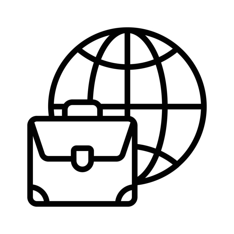 Check out our premium line style icon depicting global business vector