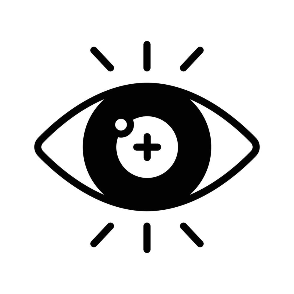 Business vision icon creatively designed in glyph style. vector