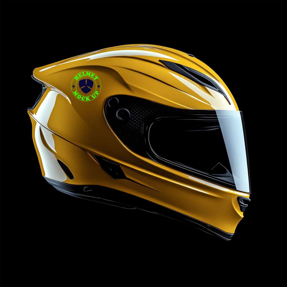 Moto gear helmet mock up with helmet mock up textures and helmet mock up finish psd