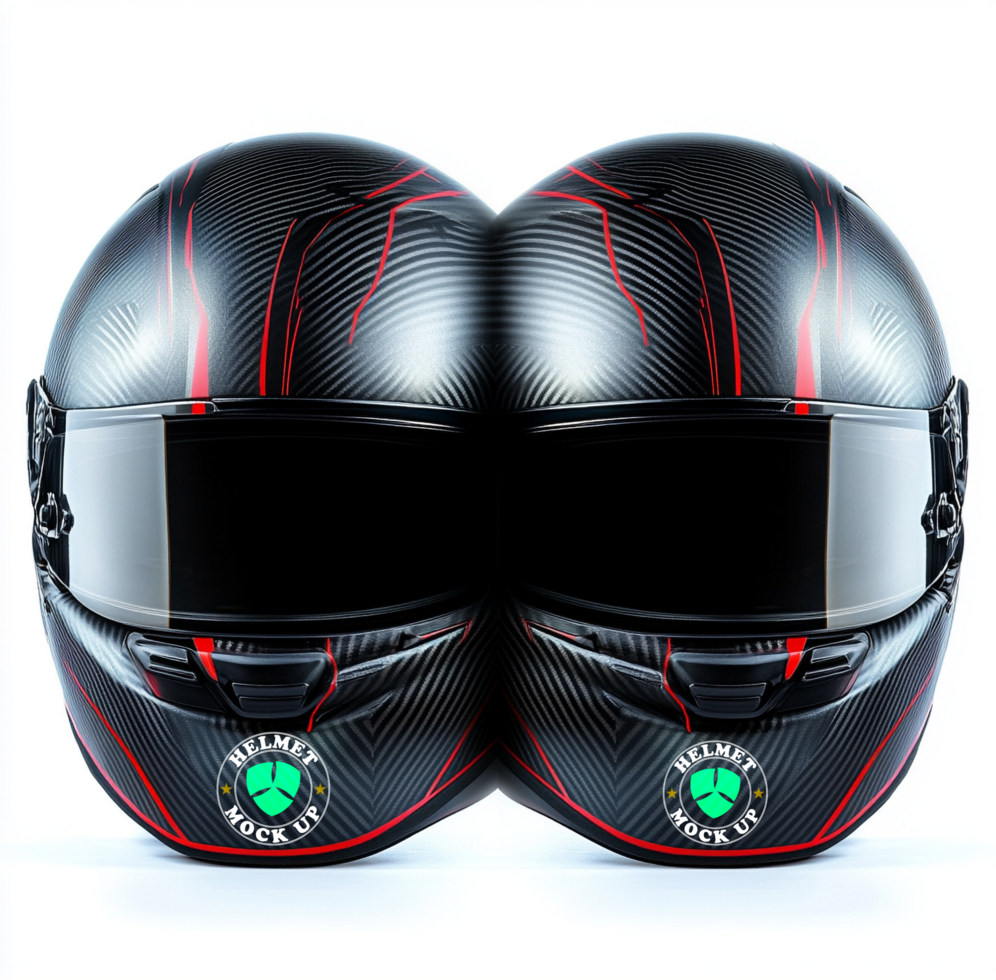 Helmet mock up illustration with helmet mock up sport look in helmet mock up file psd