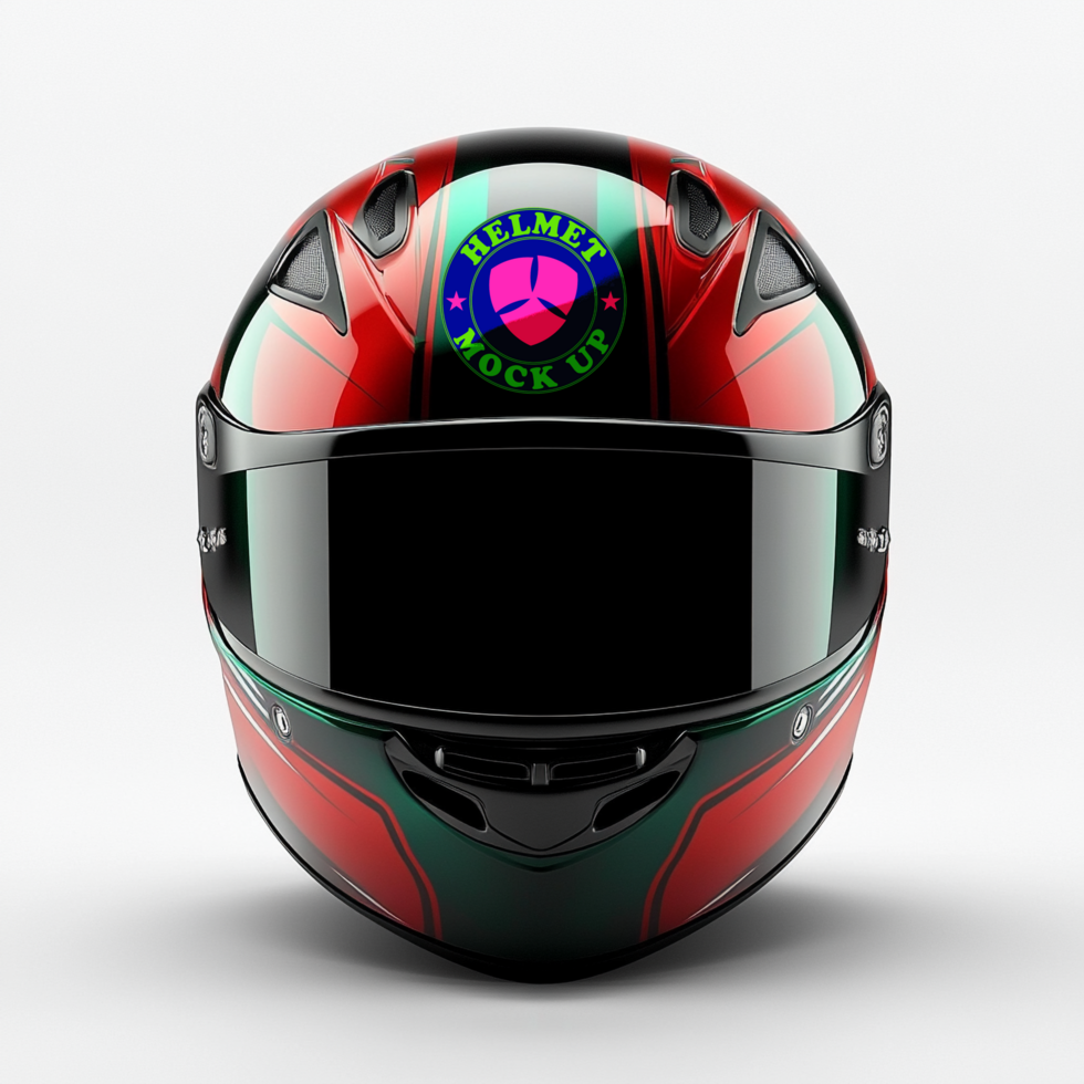 Helmet Mock Up Professional Rugby Helmet Template with Removable Facemask psd