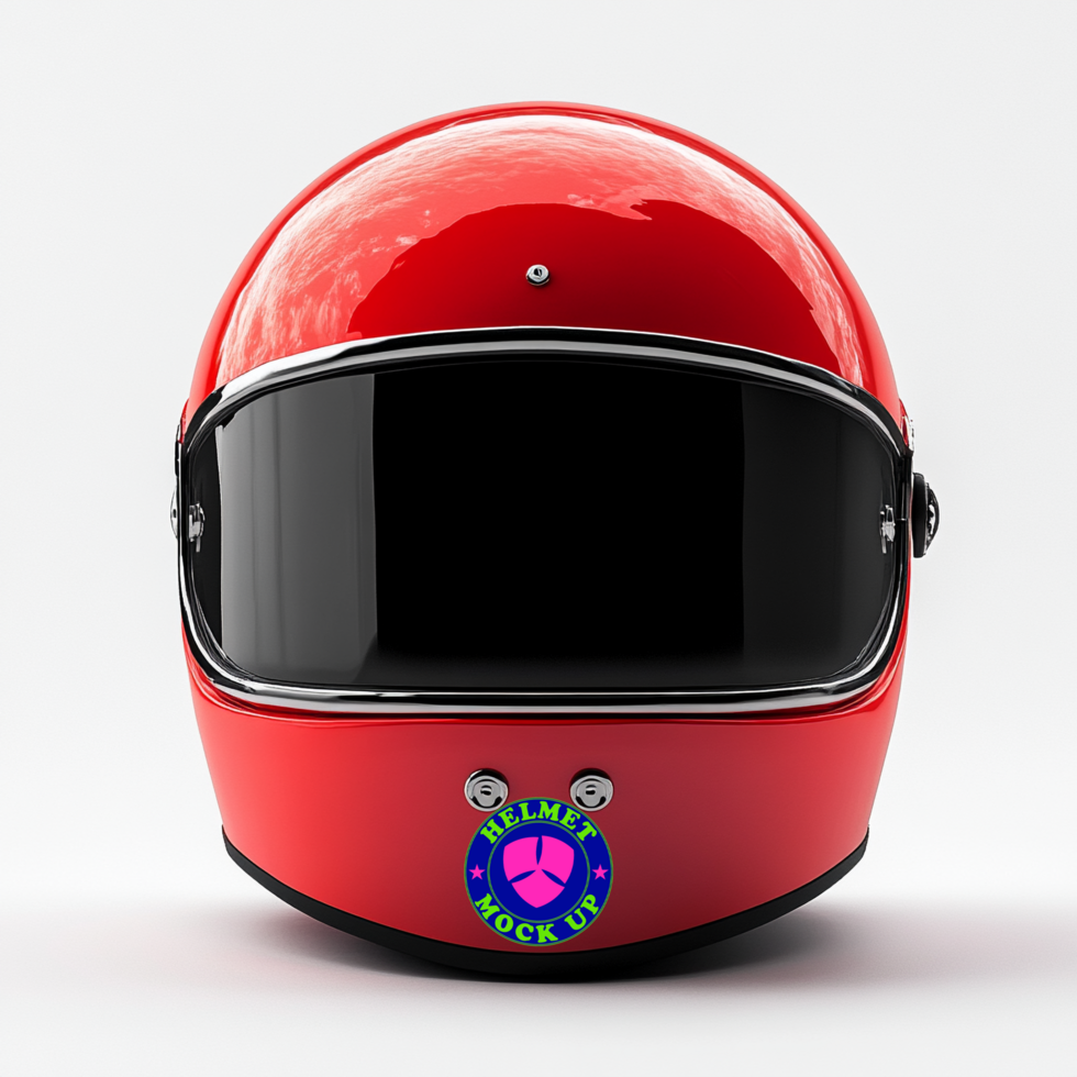Helmet Mock Up Classic Open Face Helmet Design for Vintage Motorcycle Enthusiasts psd