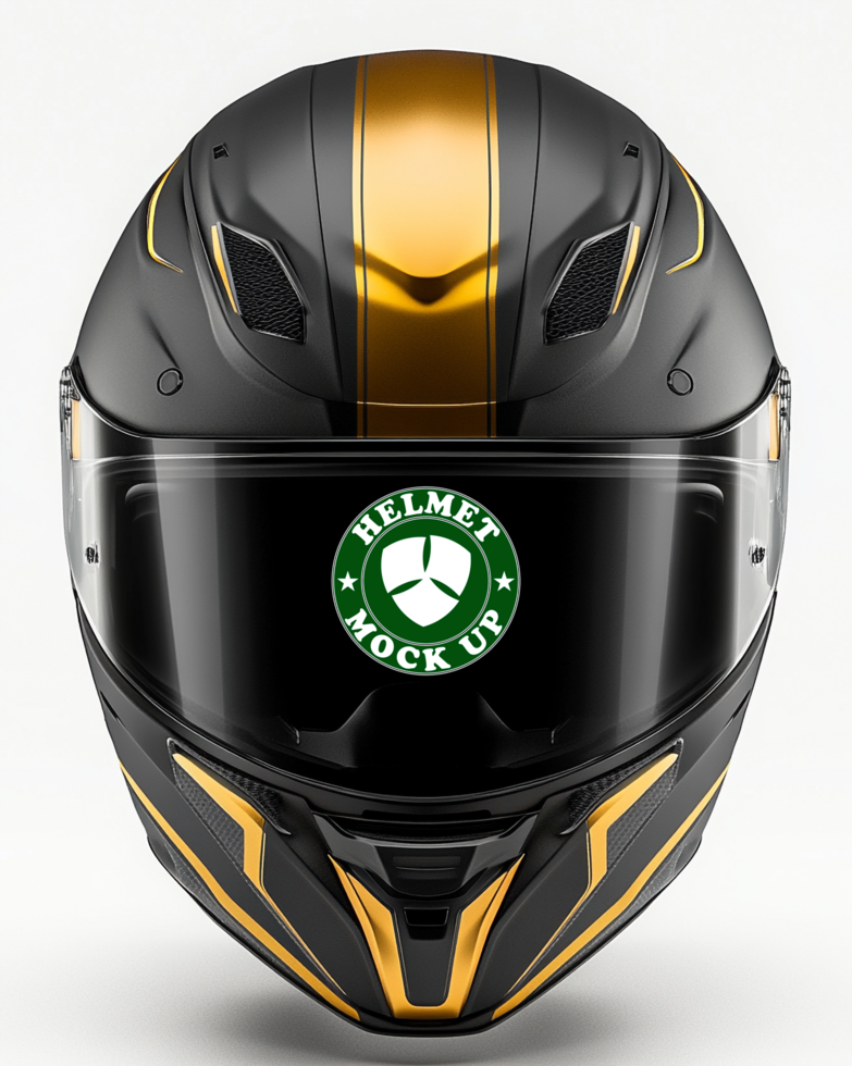 Unique helmet mock up gear with helmet mock up accessories in helmet mock up view psd