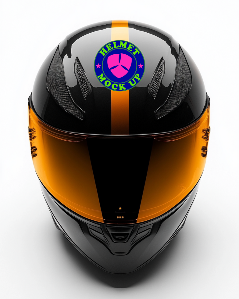 Modern Helmet Mock Up Modern Racing Helmet with Reflective Finish and Ventilation Details psd