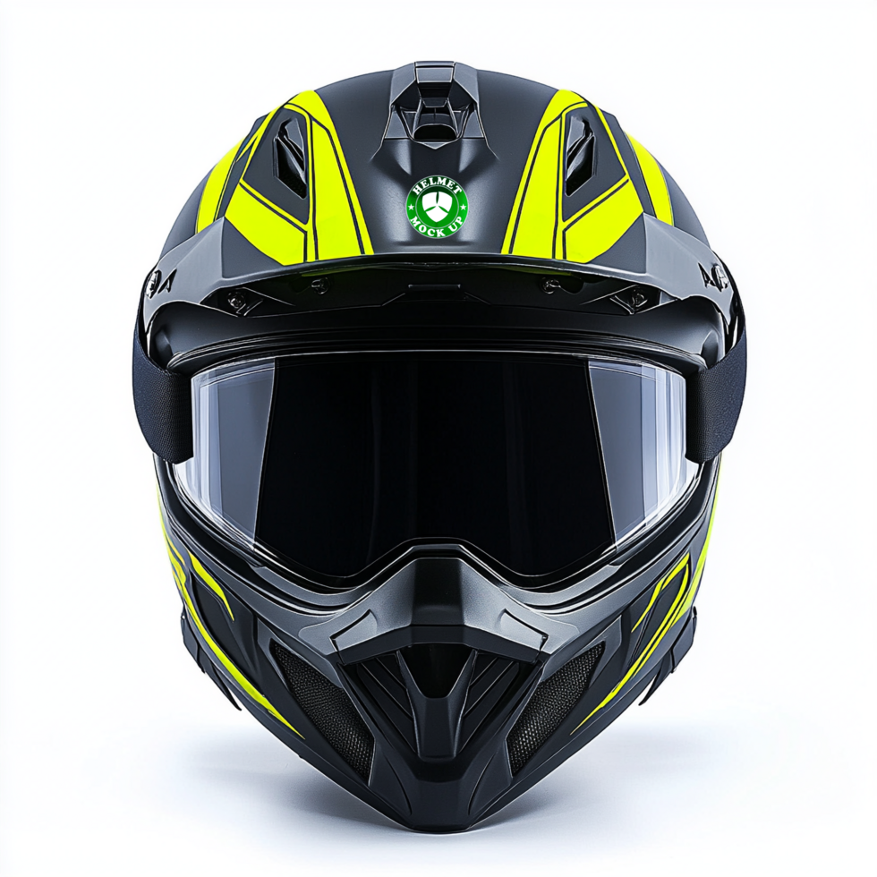 Artistic helmet mock up with helmet mock up sports touch and helmet mock up tools psd