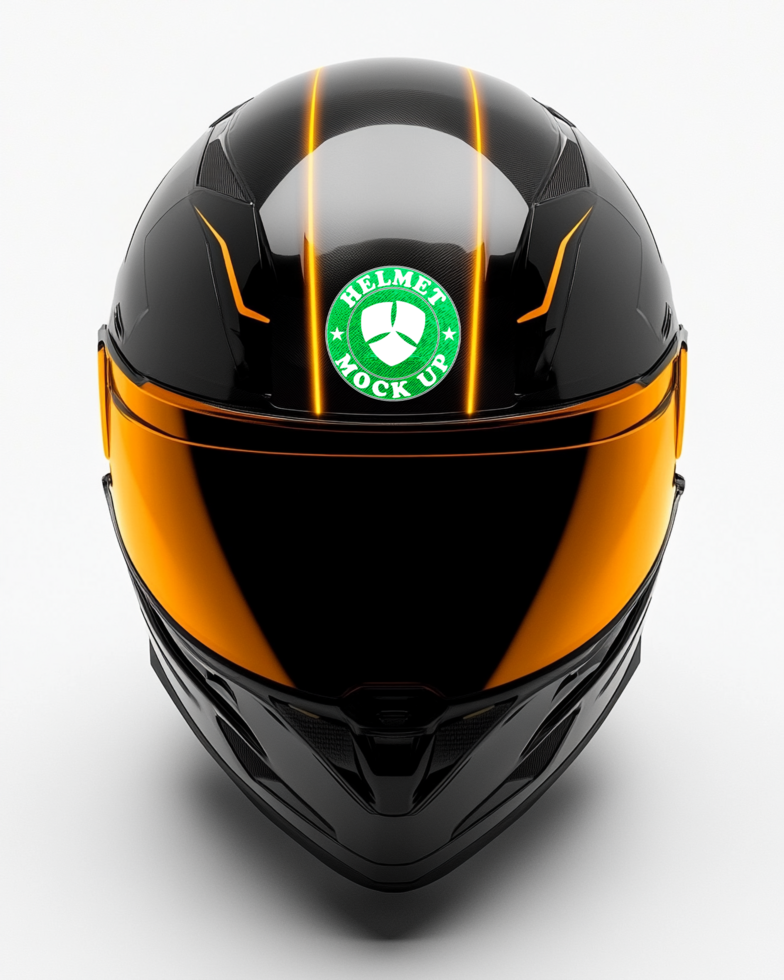 Isolated helmet mock up showcasing helmet mock up lines with helmet mock up clarity psd