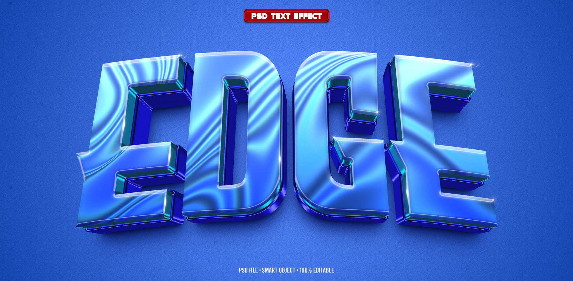Edge 3D editable text effect psd