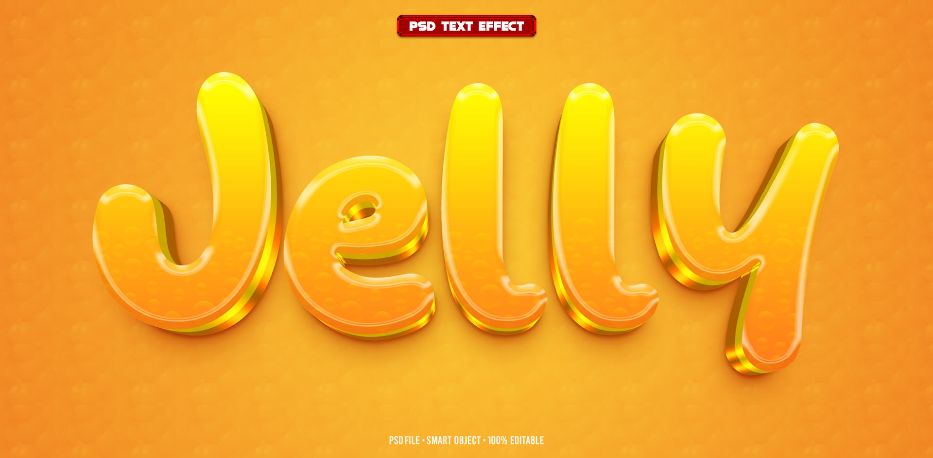 Jelly 3D editable text effect psd