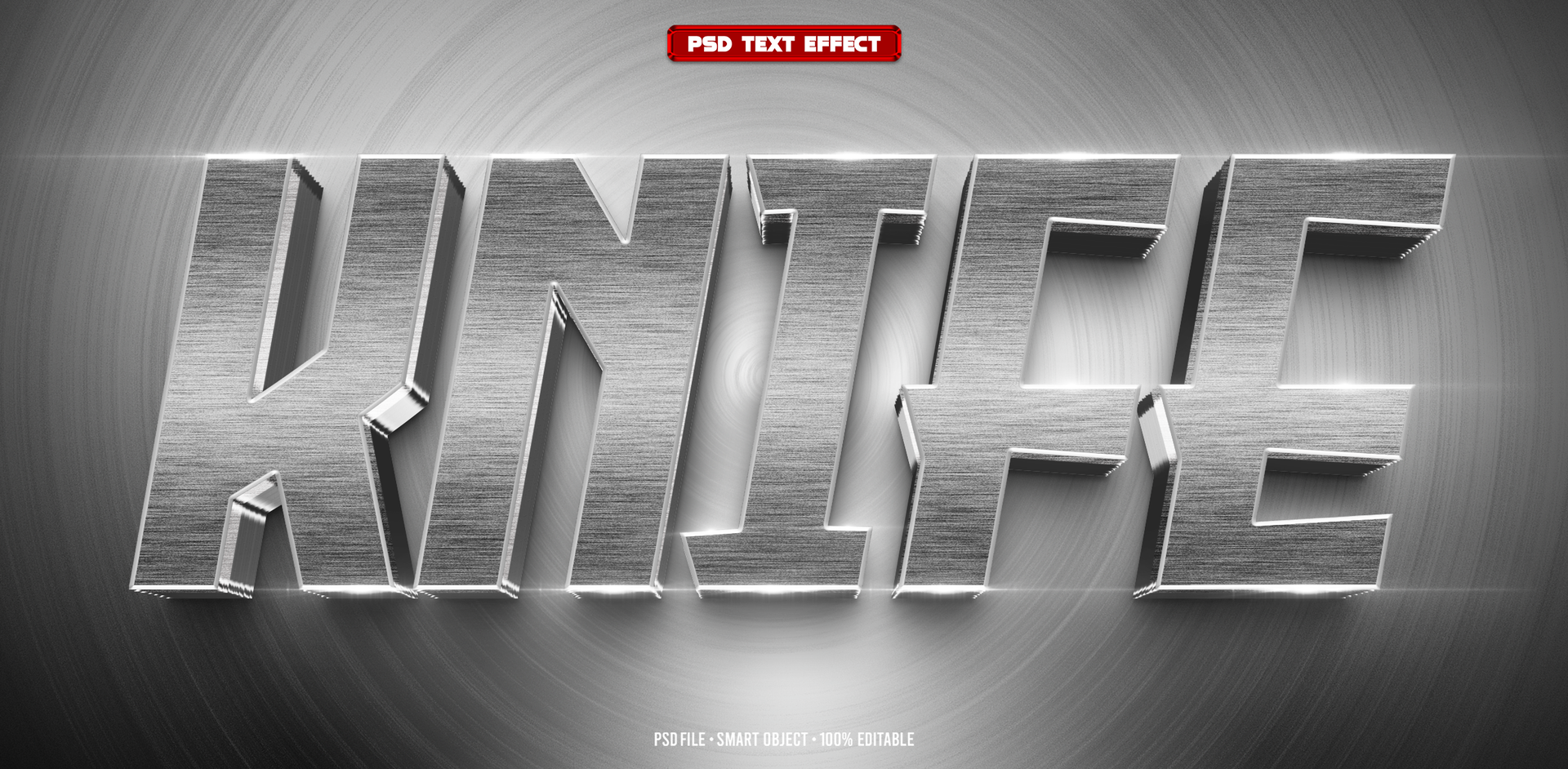 Knife Day 3D editable text effect psd
