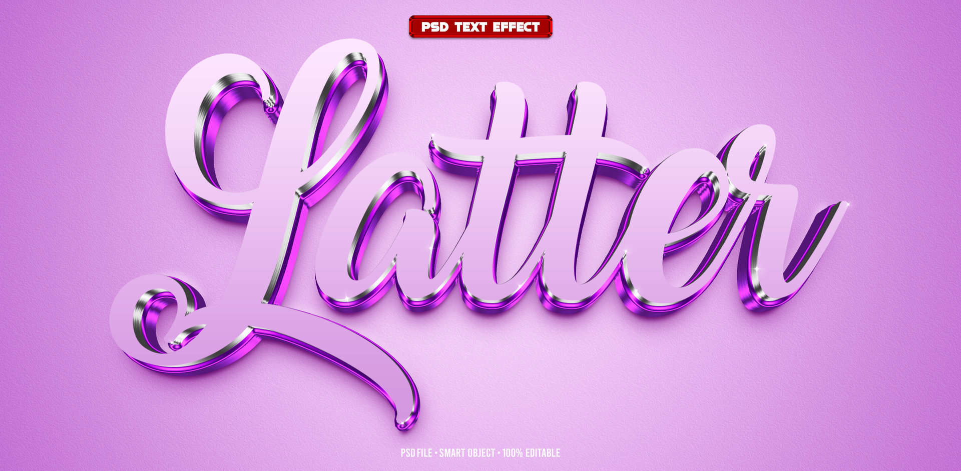 Latter 3D editable text effect psd